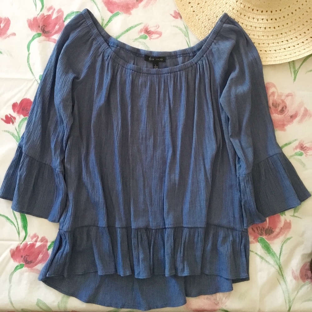 Moa Moa Boho Bell Sleeve Top